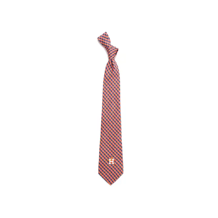 Cravate Houston Astros à motif vichy poly