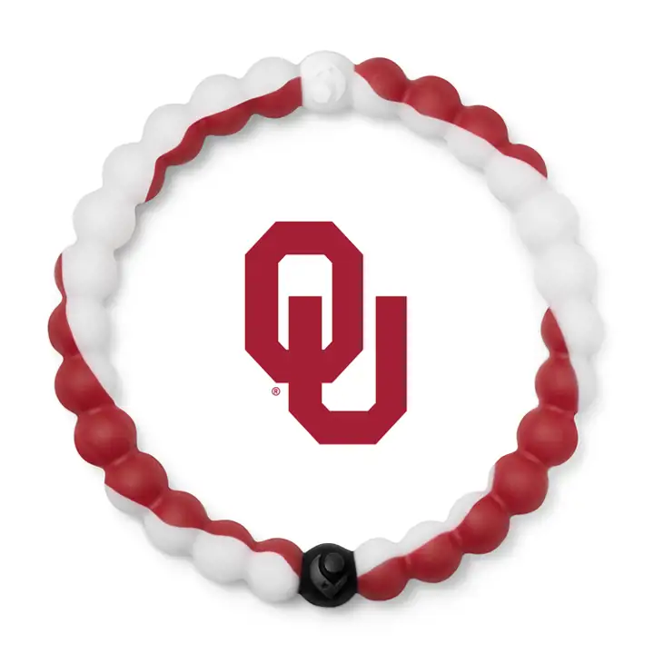Bracelet Lokai des Oklahoma Sooners rouge/blanc