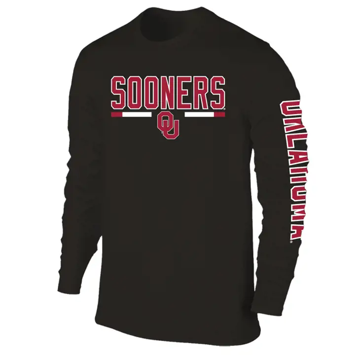 T-shirt manches longues à rayures Oklahoma Sooners NCAA 20 blanc