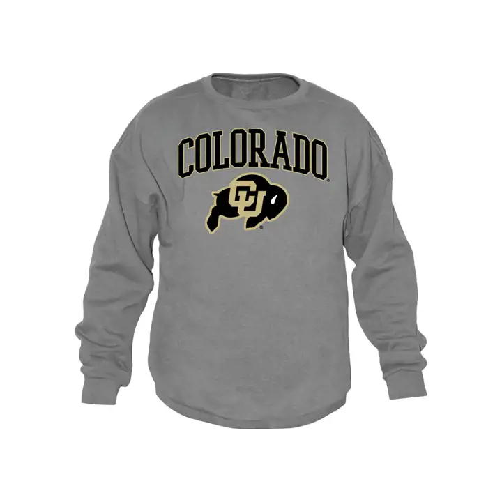 Colorado Buffaloes NCAA - Sweat-shirt col rond de taille moyenne gry