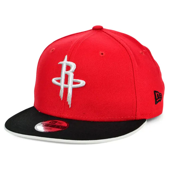 CASQUETTE SNAPBACK ENFANT ROUGE/NOIR COULEURS INVERSÉES ÉQUIPE NBA ROCKETS