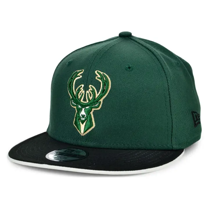 CASQUETTE SNAPBACK ENFANT MILWAUKEE BUCKS NBA COULEUR INVERSÉE VERT/NOIR
