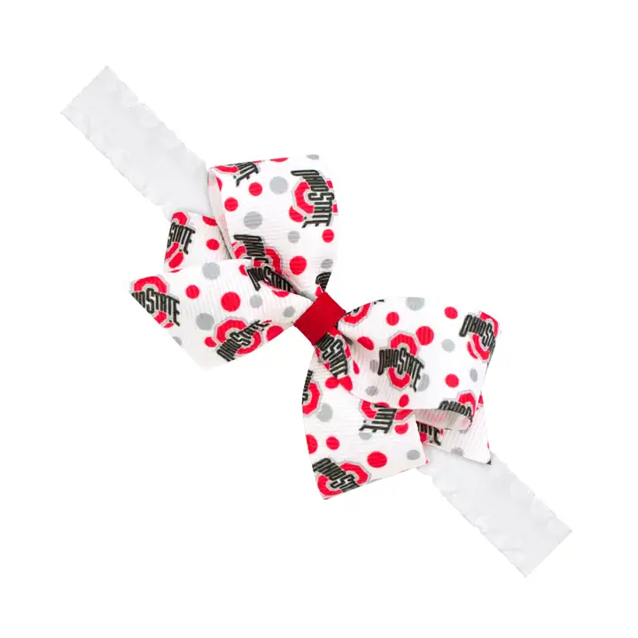 Bandeau avec nœud et mini imprimé Ohio State Buckeyes