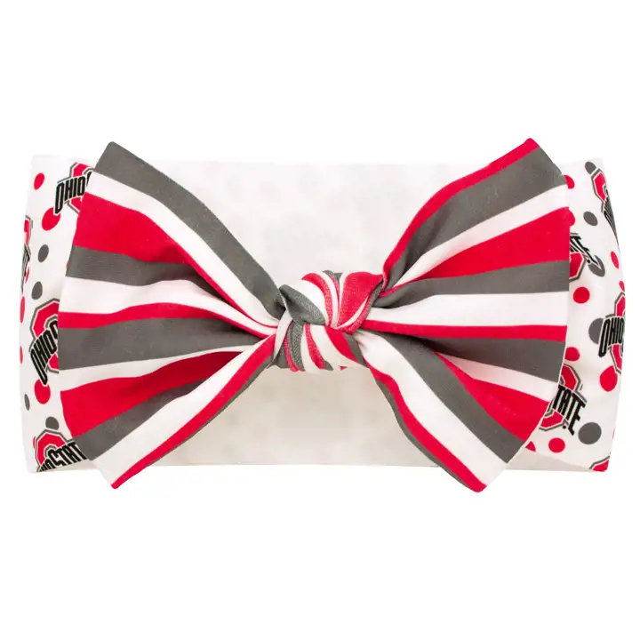 Bande extensible Ohio State Buckeyes Mini Stripe Bowtie