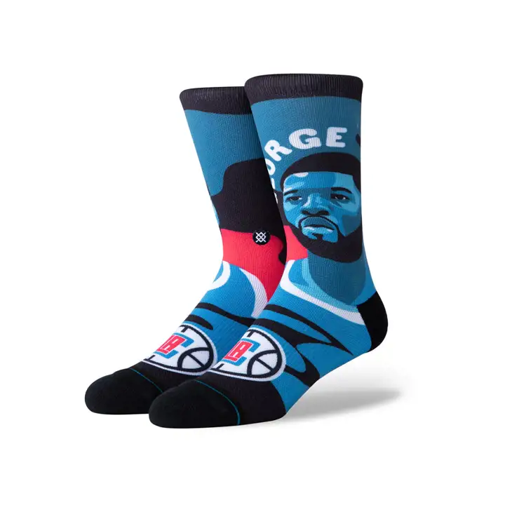 Chaussettes bleues George Mosaïque NBA Los Angeles Clippers