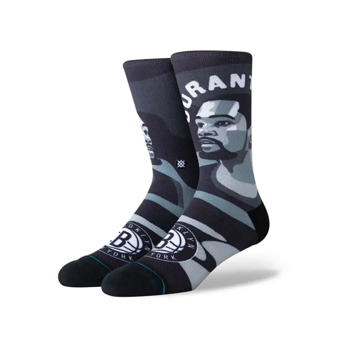 Brooklyn Nets NBA Mosaic Chaussettes noires Durant