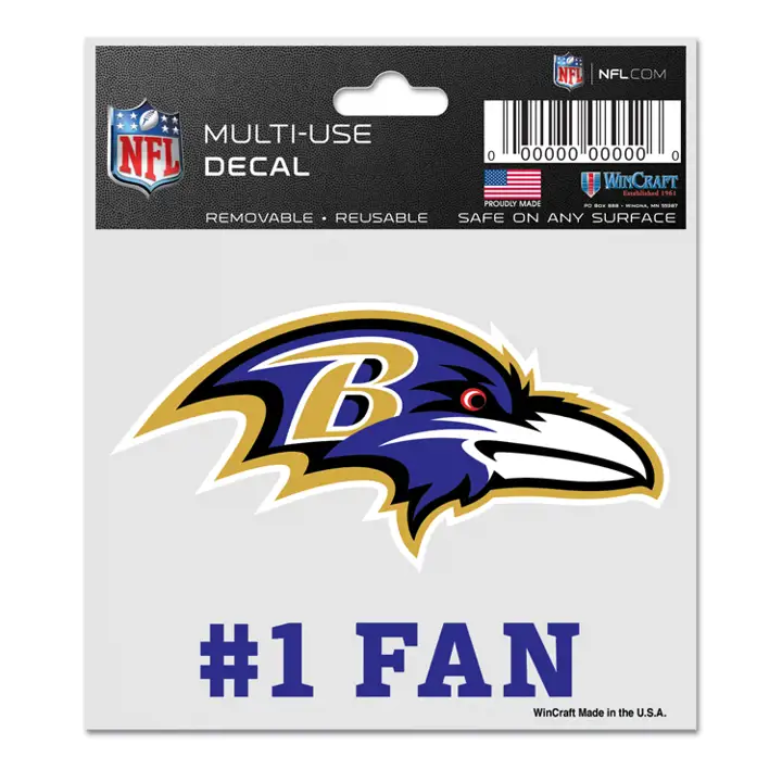 Autocollant ultra pour fan n°1 des BALTIMORE RAVENS