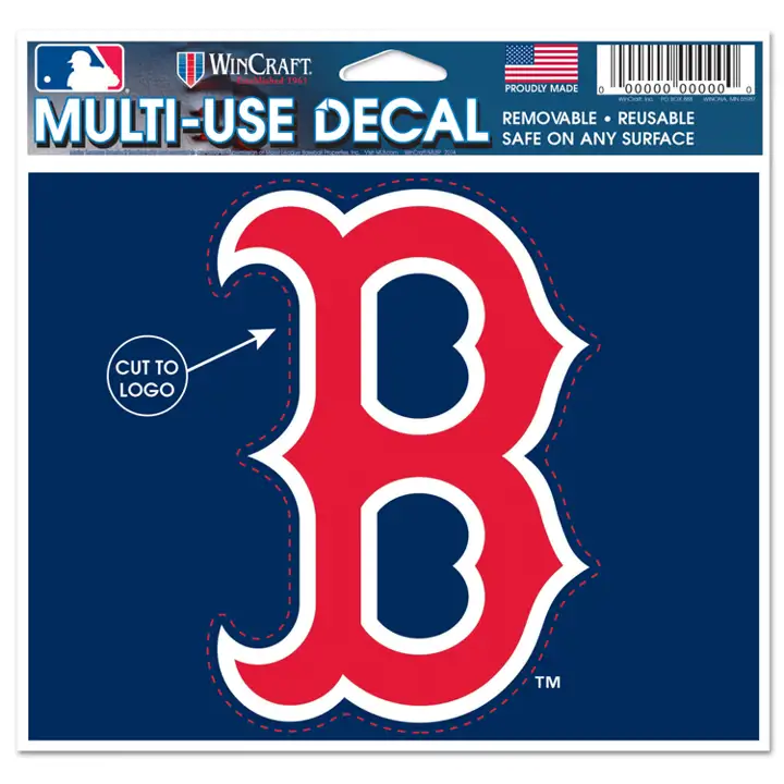 BOSTON RED SOX Autocollant Découpé 4x4 ast 2