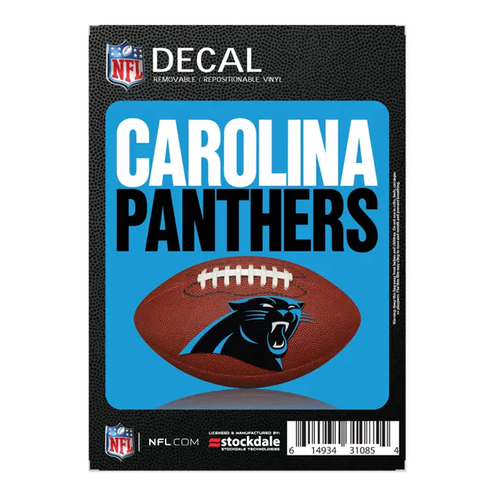 Autocollant découpé CAROLINA PANTHERS 5x7 ast