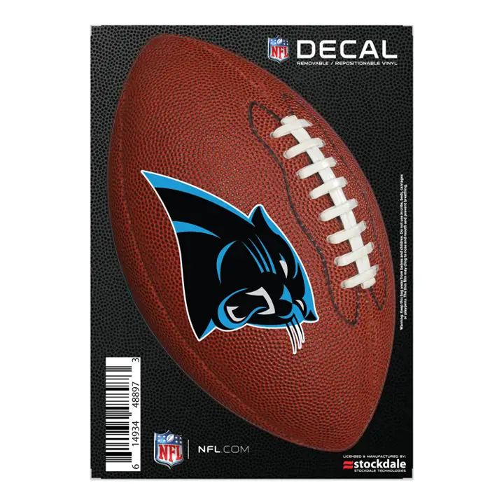 CAROLINA PANTHERS Décalcomanie découpée 5x7 ast 2