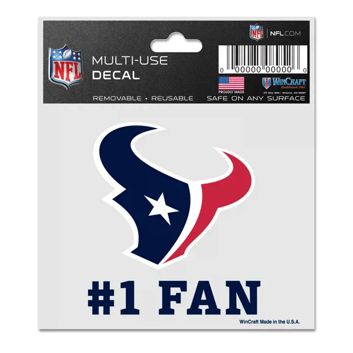 HOUSTON TEXANS Autocollant Découpé 4x4 ast 2