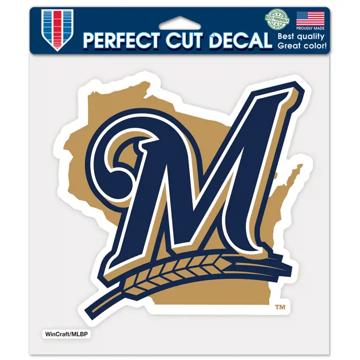Autocollant prédécoupé MILWAUKEE BREWERS 8x8