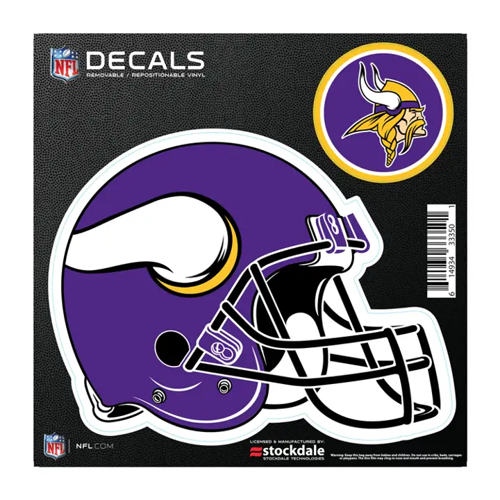 MINNESOTA VIKINGS Décalcomanie découpée 8xx8 ast