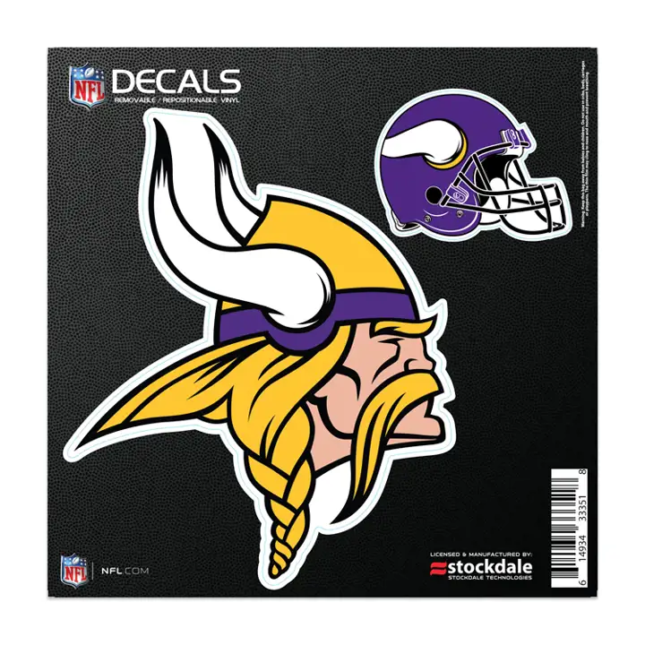 Autocollant découpé MINNESOTA VIKINGS 8x8 ast 2