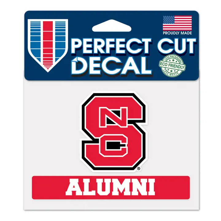 Autocollant découpé NC State 4x4 ast