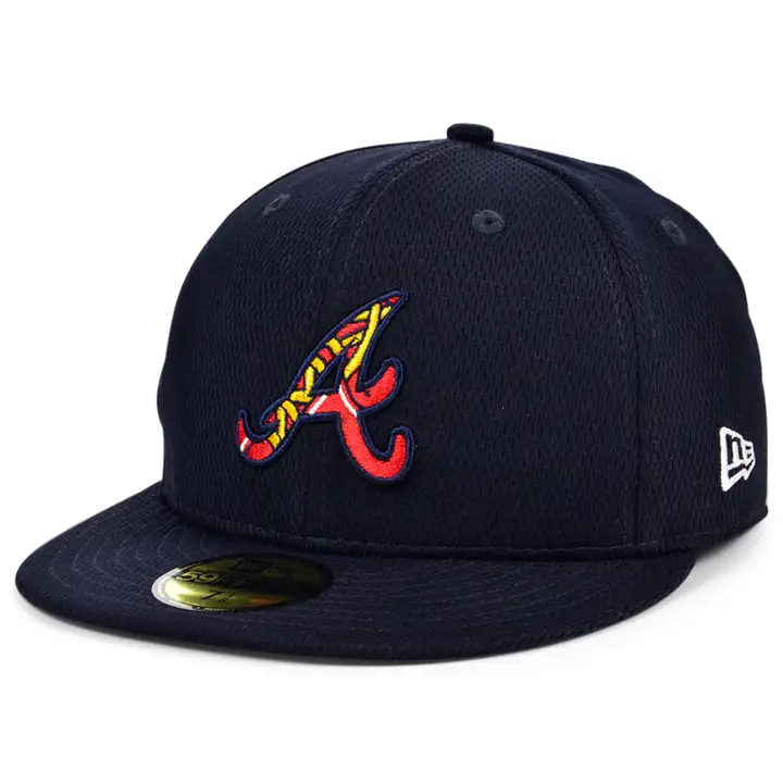 Atlanta Braves 2021 MLB Entraînement au bâton 59FIFTY BLEU MARINE