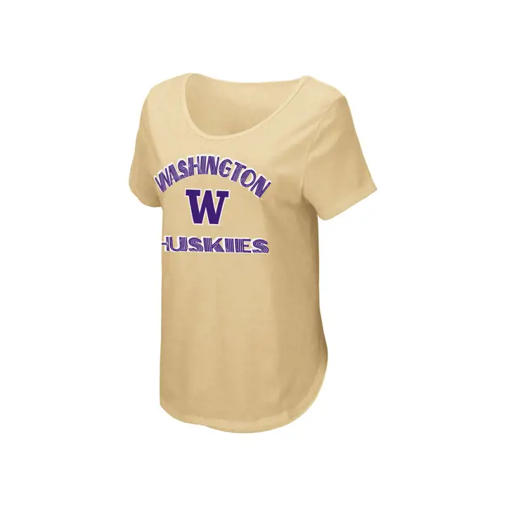 T-shirt Maria pour femme NCAA Washington Huskies 19 sable