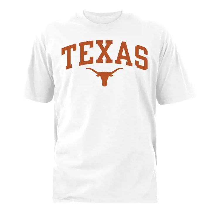 Texas L 2F NCAA Logo T-shirt mi-large blc
