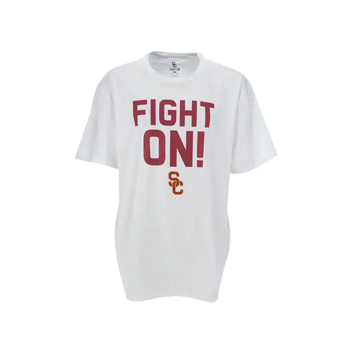 T-shirt Slogan NCAA Trojans de l'USC femme blanc