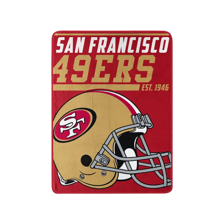 NFL 49ERS Micro Raschel 46x60 - 40 Yard Dash Ast