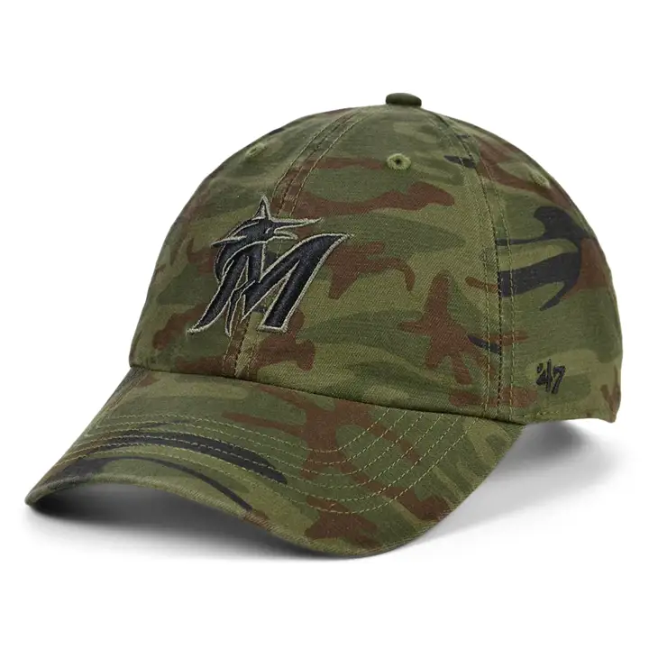 Casquette MLB Miami Marlins 47 Clean Up Woodland
