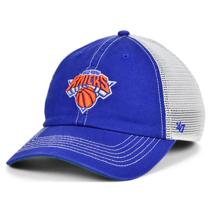 Casquette NBA '47 Trawler Mesh Clean Up rbl/wht des New York Knicks