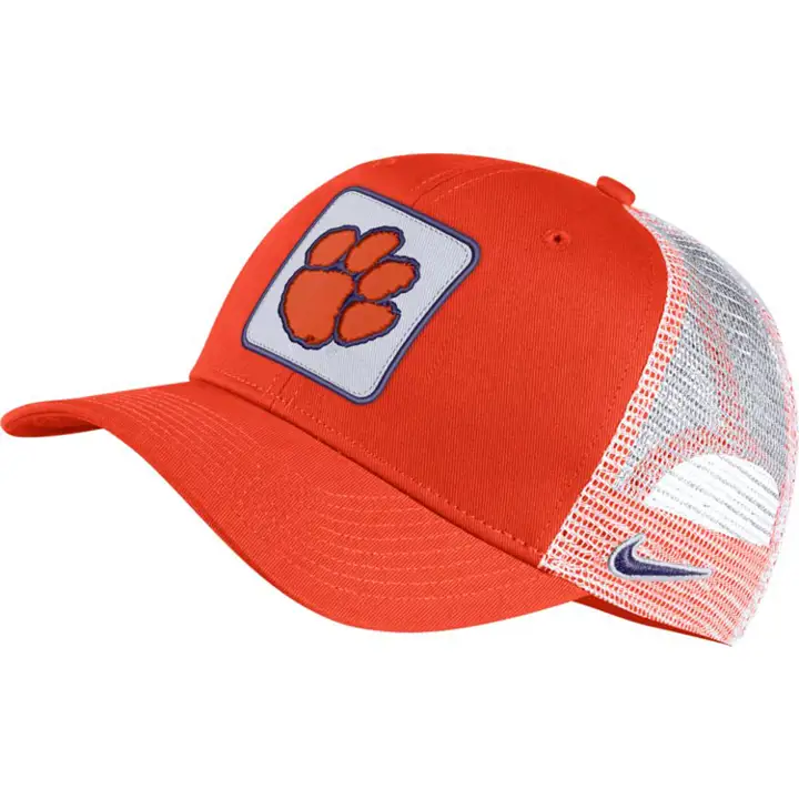 Casquette filet Clemson Tigers NCAA NK Patch ORG/WHT