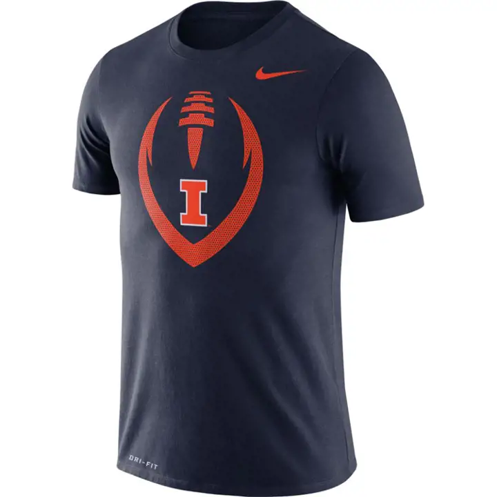 T-shirt icône légende NCAA Illinois Fighting Illini 20 MARINE