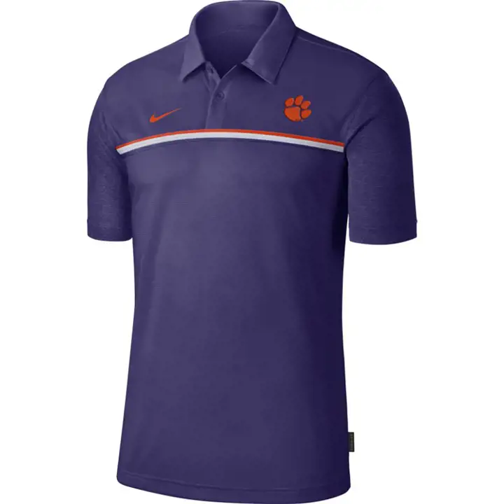 Polo Clemson Tigers NCAA Sideline Coaches 20 VIO/ORA