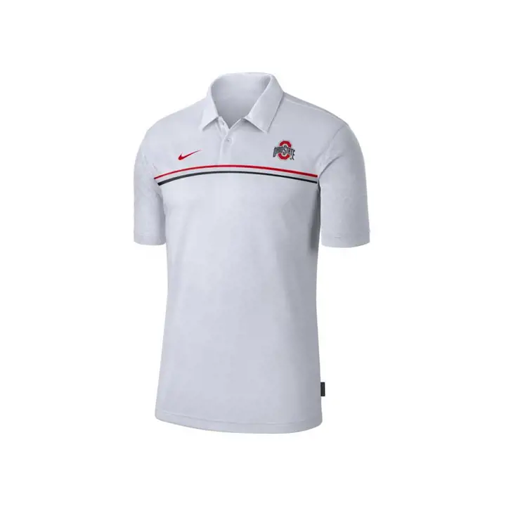 Polo des entraîneurs Ohio State Buckeyes NCAA Sideline 20 BLANC/ROUGE