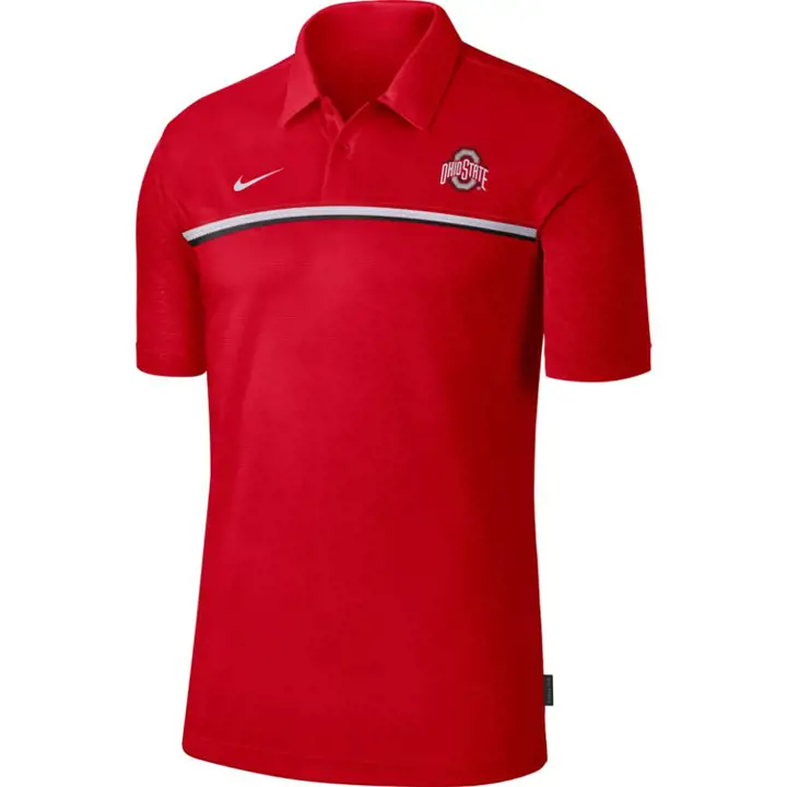 Polo Ohio State Buckeyes NCAA Sideline Coaches 20 ROUGE/BLANC