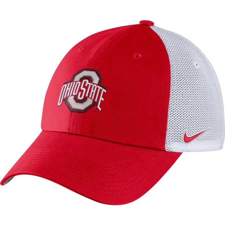 Casquette trucker NK H86 rouge et blanche Ohio State Buckeyes NCAA