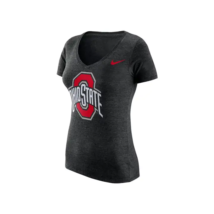 T-shirt triblended à logo Ohio State Buckeyes NCAA pour femme, noir