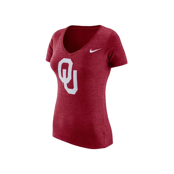 T-shirt chiné avec logo Oklahoma Sooners NCAA pour femme CRIM