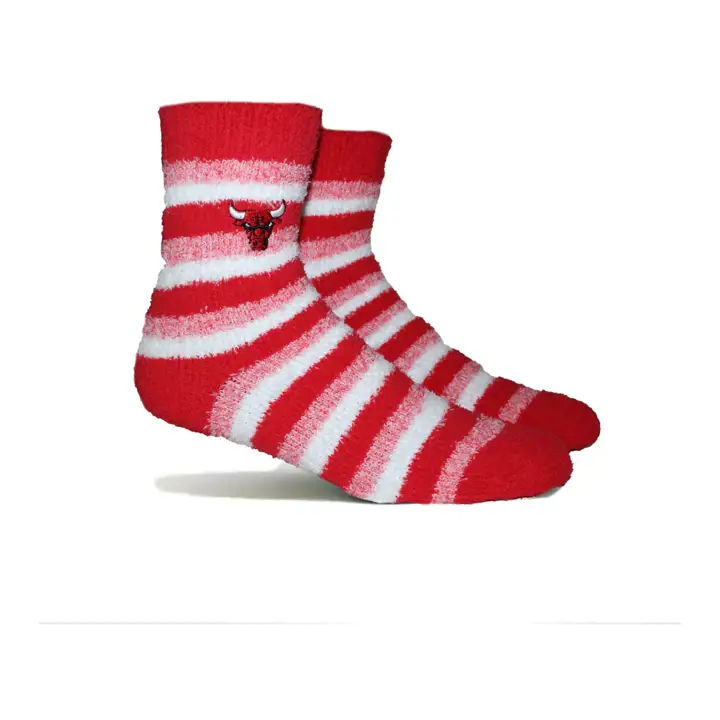 Chaussettes d'intérieur douces NBA Chicago Bulls rouges