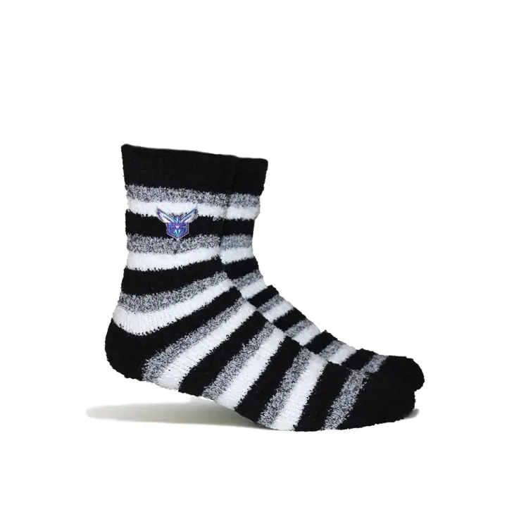 Chaussettes NBA Charlotte Hornets Fuzzy Steps noires
