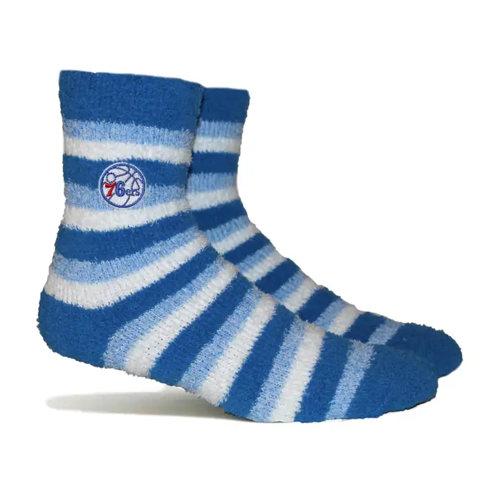 Philadelphia 76ers NBA Fuzzy Steps chaussettes bleues