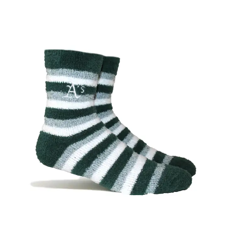 Oakland Athletics MLB Chaussettes Moelleuses Vertes