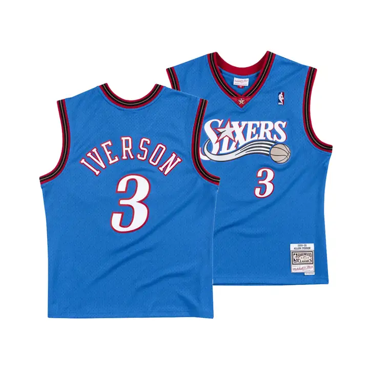 Maillot NBA M&N Swingman SIXERS Allen Iverson bleu