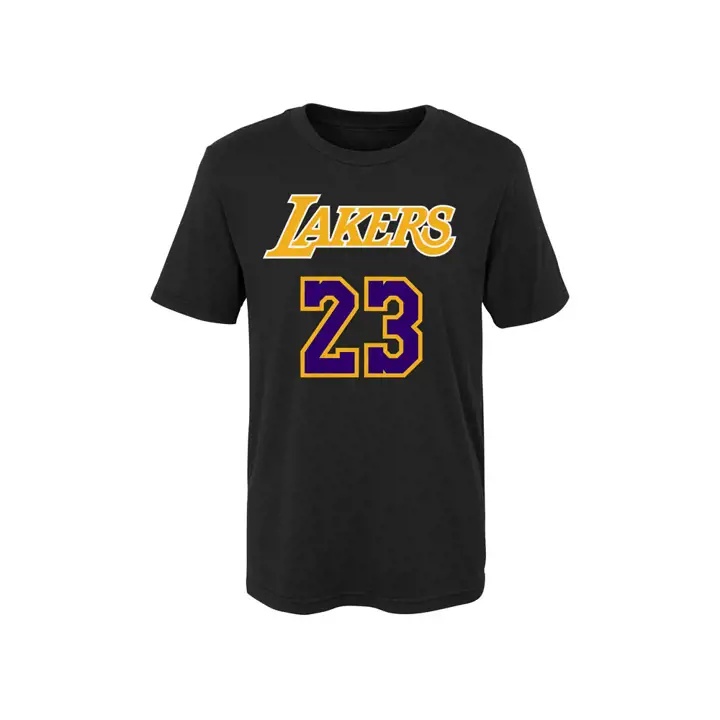 LAKERS NBA Jeunesse T-shirt Plat N&N LeBron James noir
