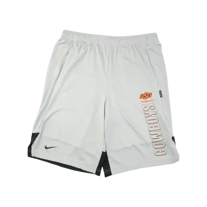 Short en maille respirante NCAA Ok State 20 GRIS