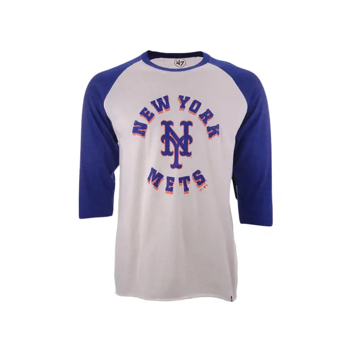 New York Mets MLB Retrospect Raglan STONE/BLEU