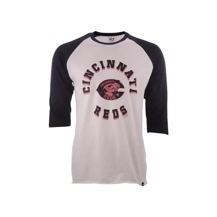 Cincinnati Reds MLB Coop Retrospect Raglan STONE/NOIR