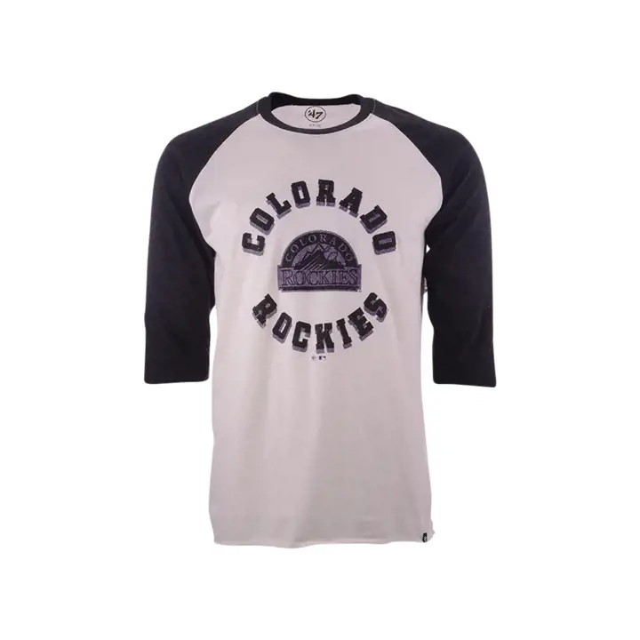 Colorado Rockies MLB Coop Retrospect Raglan STONE/BLK