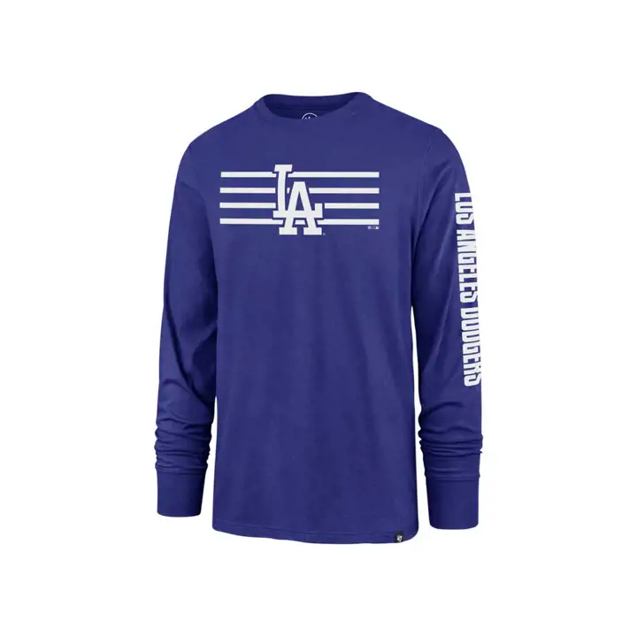 T-shirt à manches longues MLB Los Angeles Dodgers à rayures horizontales RBL