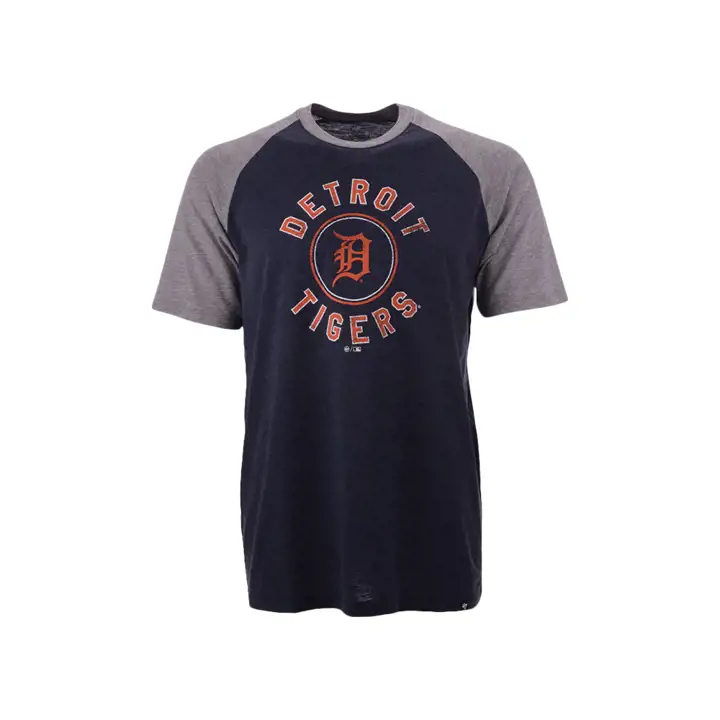 T-Shirt DETROIT TIGERS MLB Triblend Manches Courtes Raglan MARINE/GRIS