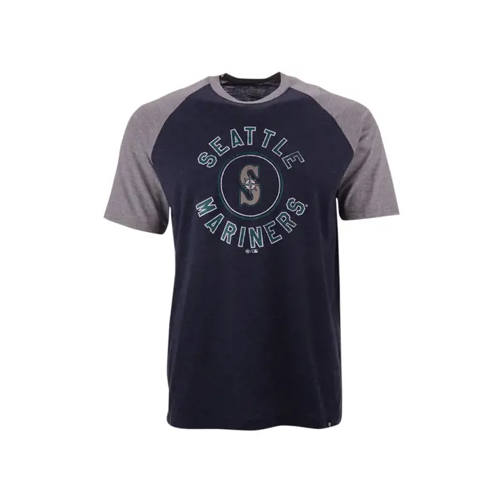 T-shirt à manches courtes raglan triblend MLB Seattle Mariners BLEU MARINE/GRIS