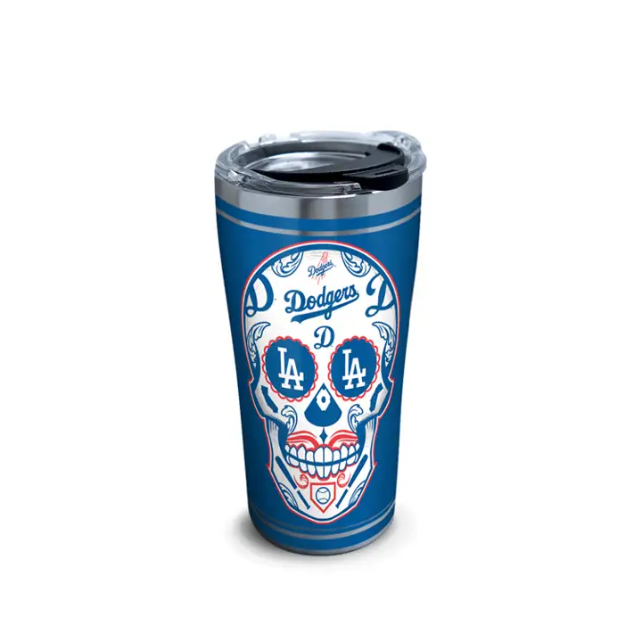 Gourde DODGERS Sugar Skull 20oz en acier inoxydable bleu/blanc