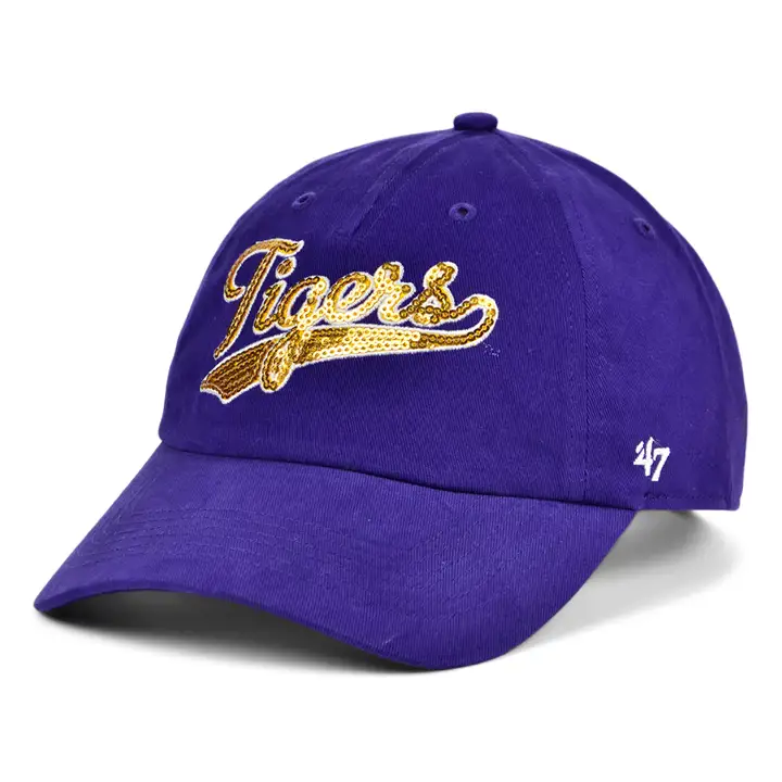 LSU NCAA Femme Sparkle Swoop violet