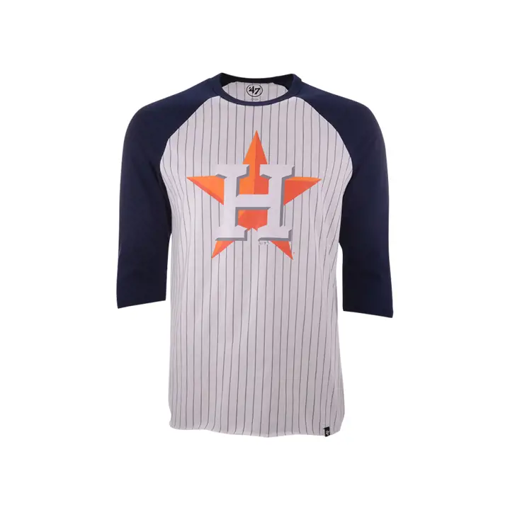 Chandail Raglan Houston Astros MLB Rayé Blanc/Bleu Marine